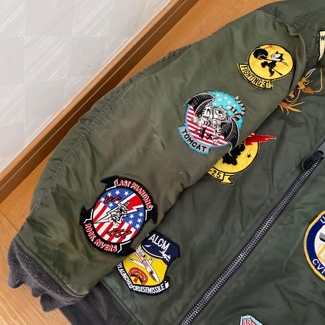 アルファ社　MA-1 スカジャン刺繍+ワッペンワーク　3L