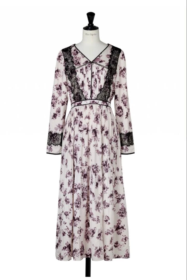新品未使用 Grasse Floral Pleated Dress