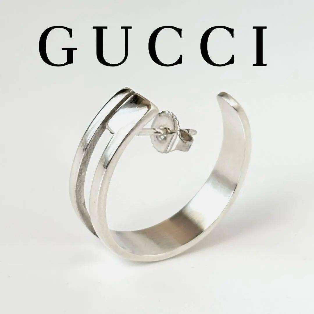 美品✨GUCCI グッチ ピアス Gロゴ フープ SV925 片耳