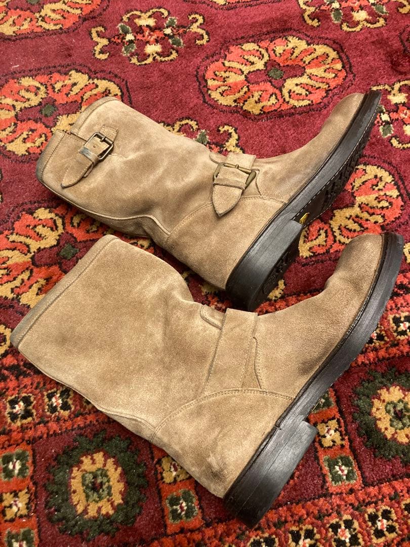 【ビブラムソール交換済】ブッテロ　スエード エンジニアブーツ