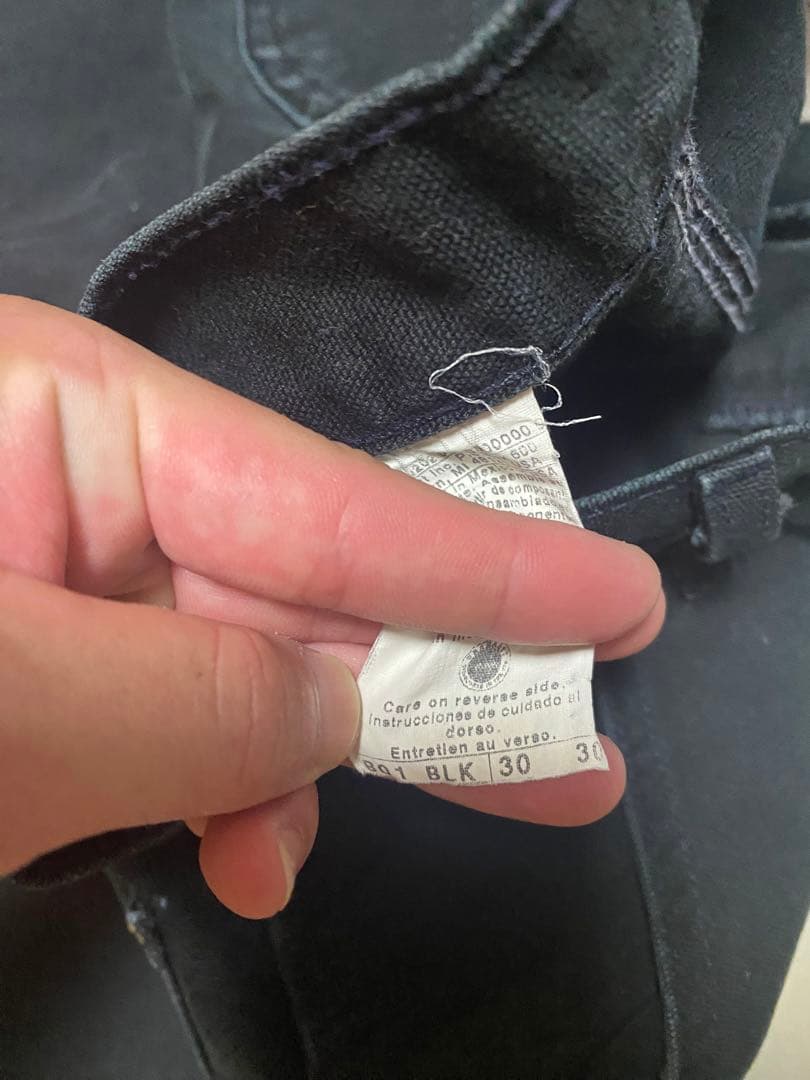 カーハート　ダブルニー　ペインターパンツ　ワークパンツ　30x30 黒色　90s