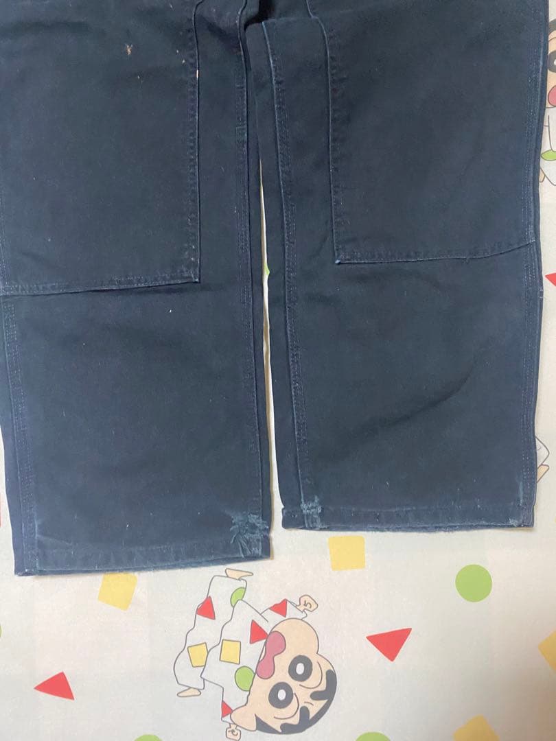 カーハート　ダブルニー　ペインターパンツ　ワークパンツ　30x30 黒色　90s