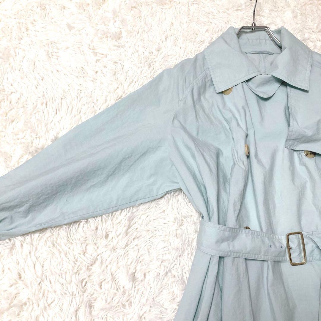 マックスマーラ　スプリングコート　ロング丈　イタリア製　ベルト付き　高見え