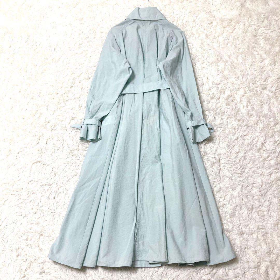 マックスマーラ　スプリングコート　ロング丈　イタリア製　ベルト付き　高見え