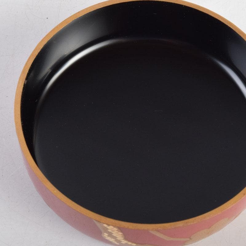 茶道具　輪島塗　正二郎作　曙梅蒔絵　棗　共布共箱　V　8852