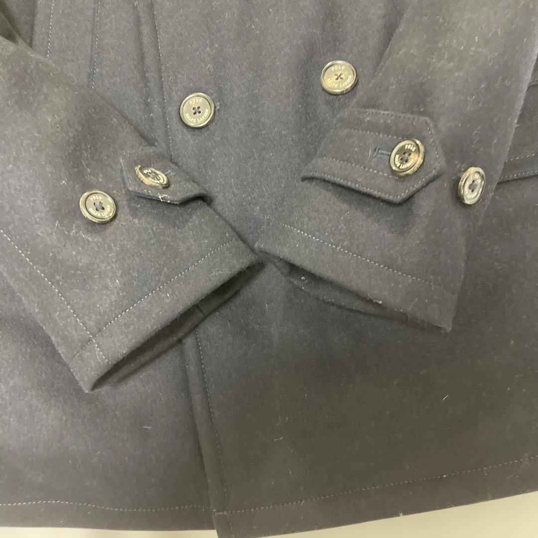 【美品】ラルフローレン ダウンPコート メルトンウール×ホワイトダック サイズL