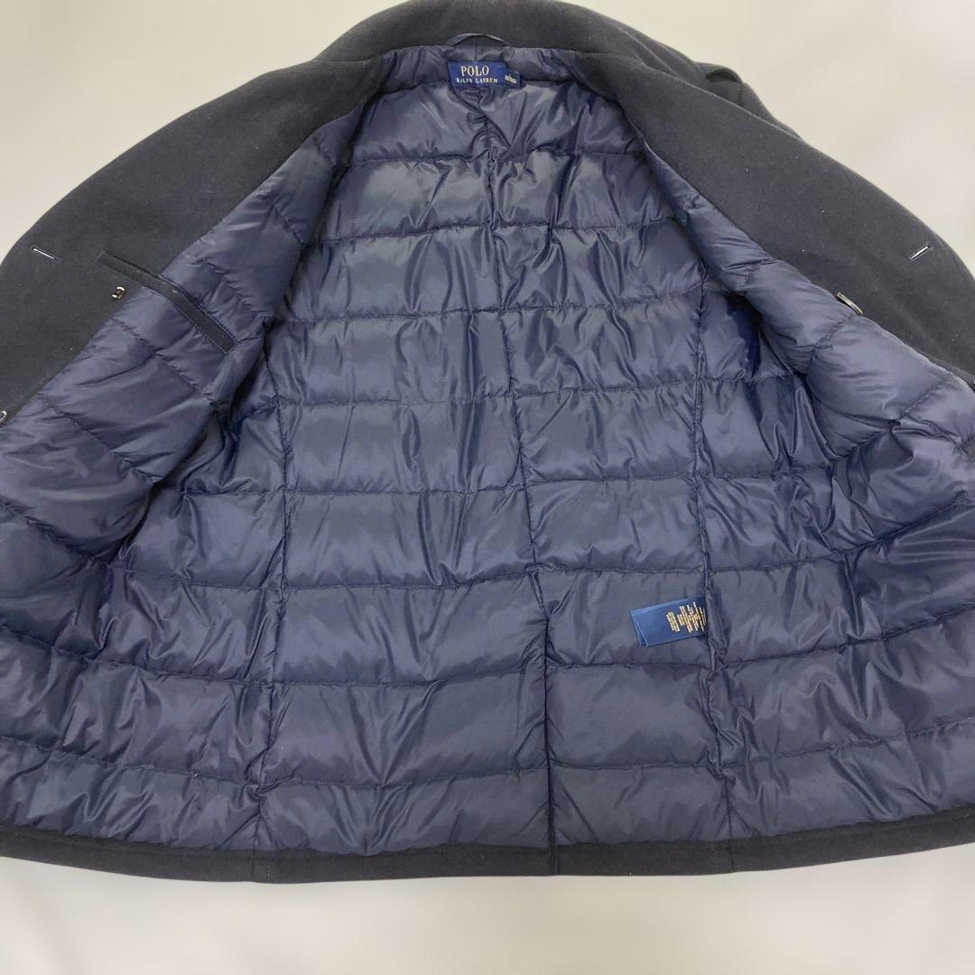 【美品】ラルフローレン ダウンPコート メルトンウール×ホワイトダック サイズL
