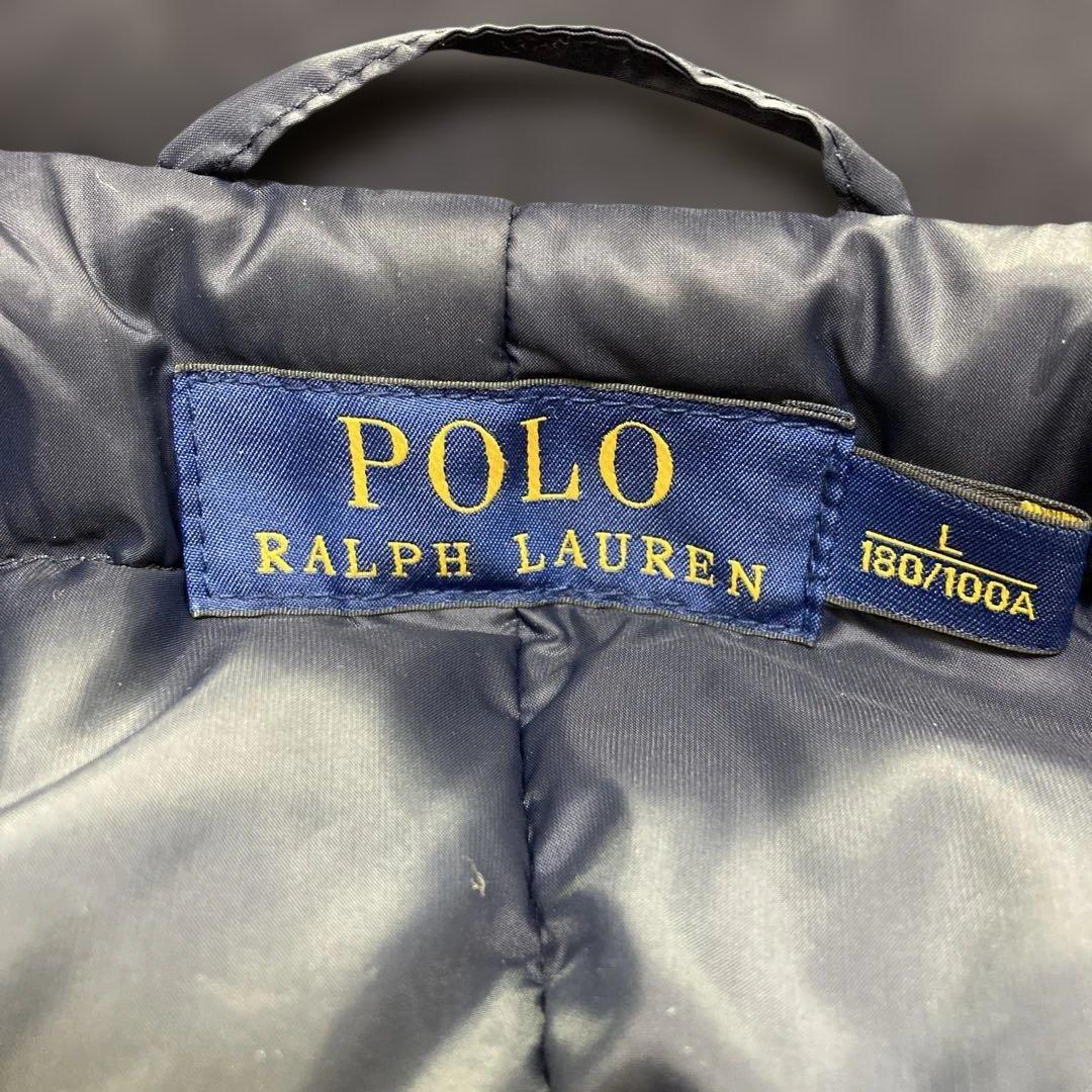 【美品】ラルフローレン ダウンPコート メルトンウール×ホワイトダック サイズL