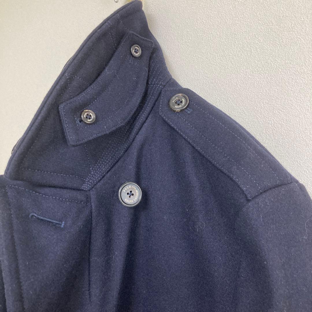 【美品】ラルフローレン ダウンPコート メルトンウール×ホワイトダック サイズL