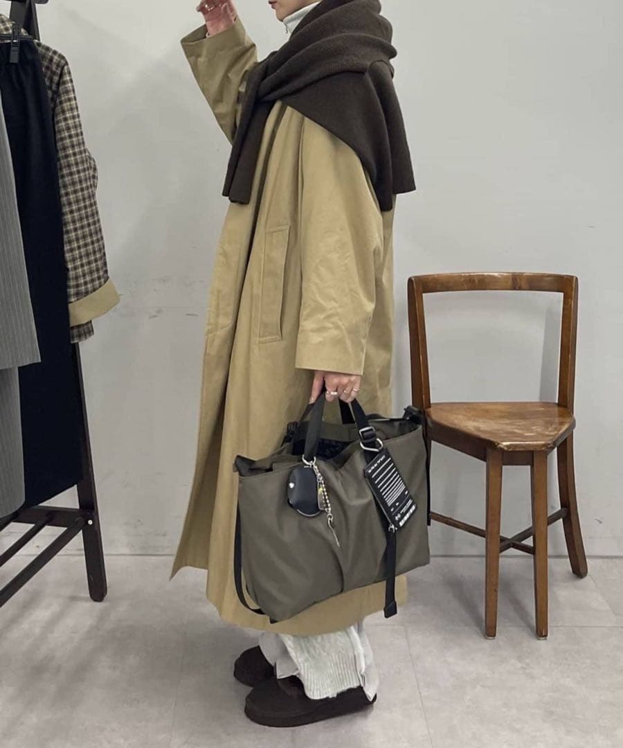 美品！アジャスタートートバッグ　横型　レシートチャーム付き♡