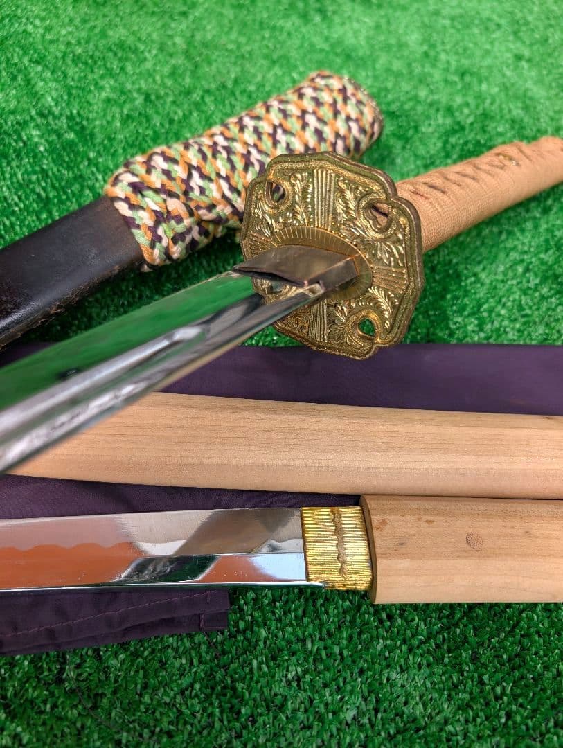 模造刀 模擬刀 短刀 武具 コスプレ 居合刀 置物 小刀 脇差し 　2本セット