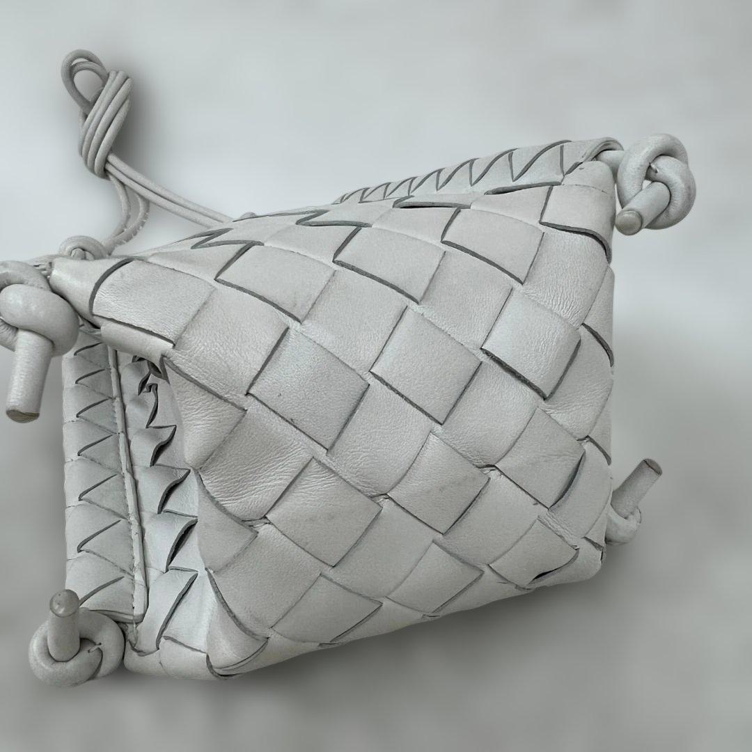 BOTTEGA VENETA ミニザノット ショルダーバッグ　ホワイト