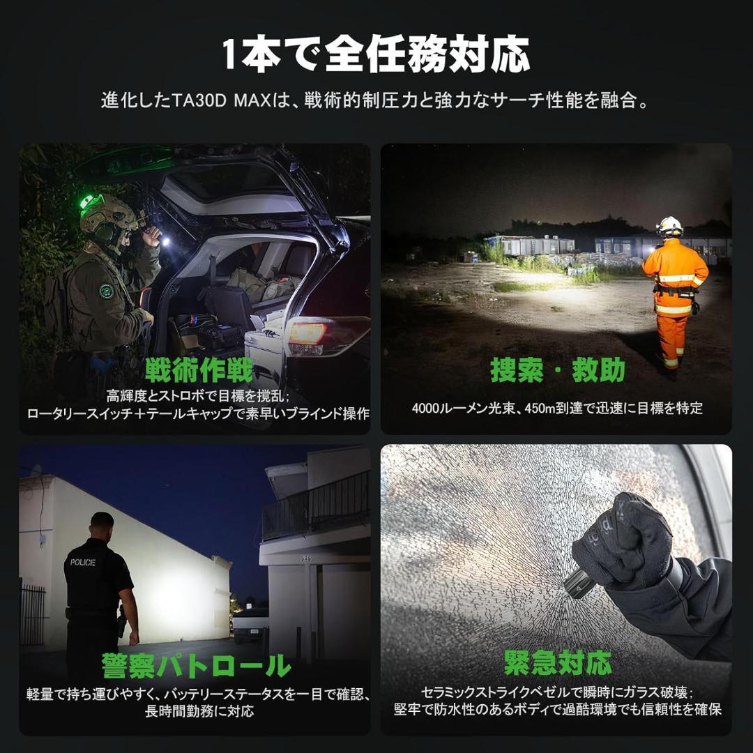 NEXTORCH TA30D MAX 4000lm タクティカルライト