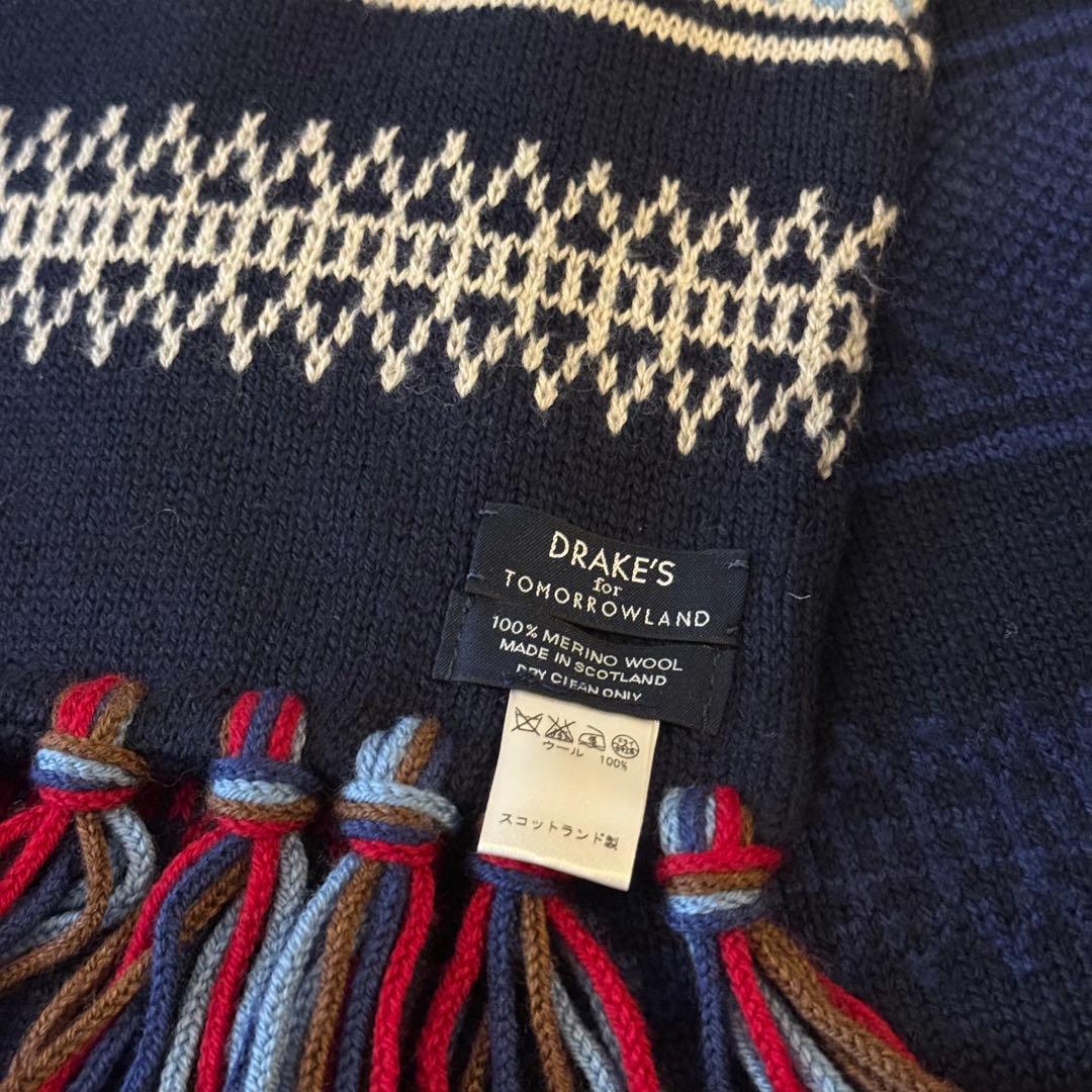 Drake's for tomorrowland★ノルディック柄マフラー