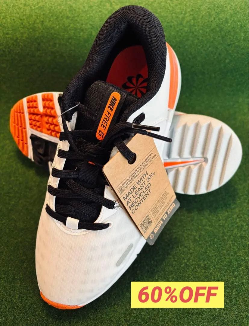 Nike Free ゴルフシューズ ホワイト/オレンジ26cm 新品未使用品