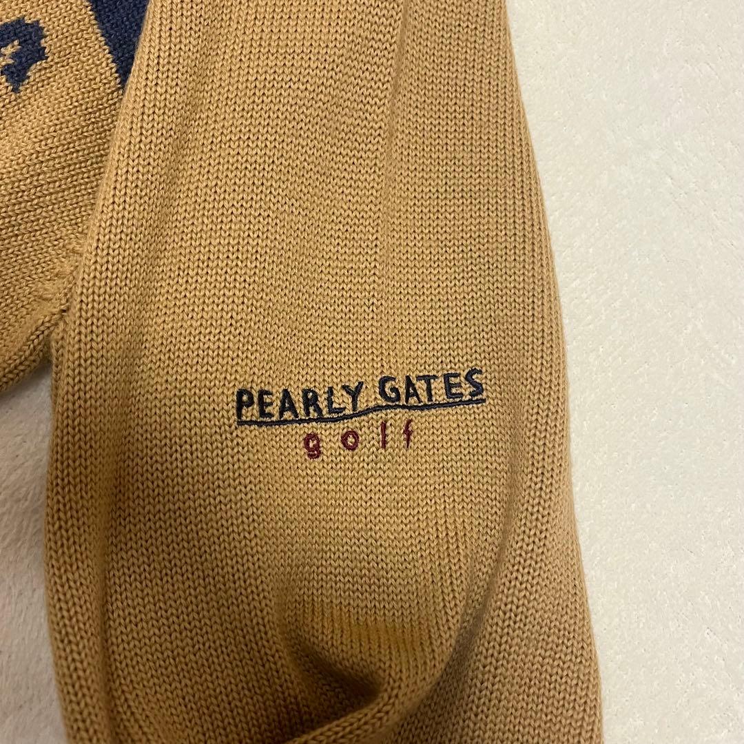 美品 パーリーゲイツ ゴルフ ニット セーター 1 89 ウール キャメル 希少