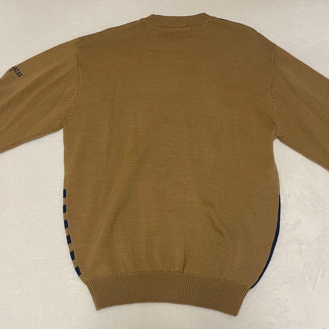 美品 パーリーゲイツ ゴルフ ニット セーター 1 89 ウール キャメル 希少