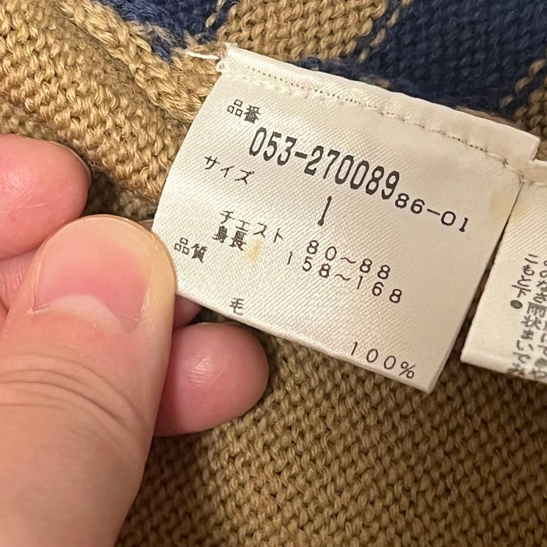 美品 パーリーゲイツ ゴルフ ニット セーター 1 89 ウール キャメル 希少