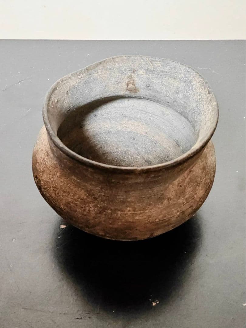須恵器小壺　古墳時代　塩笥茶碗　考古発掘品　古美術　古代の器　土器　花呼ぶ器