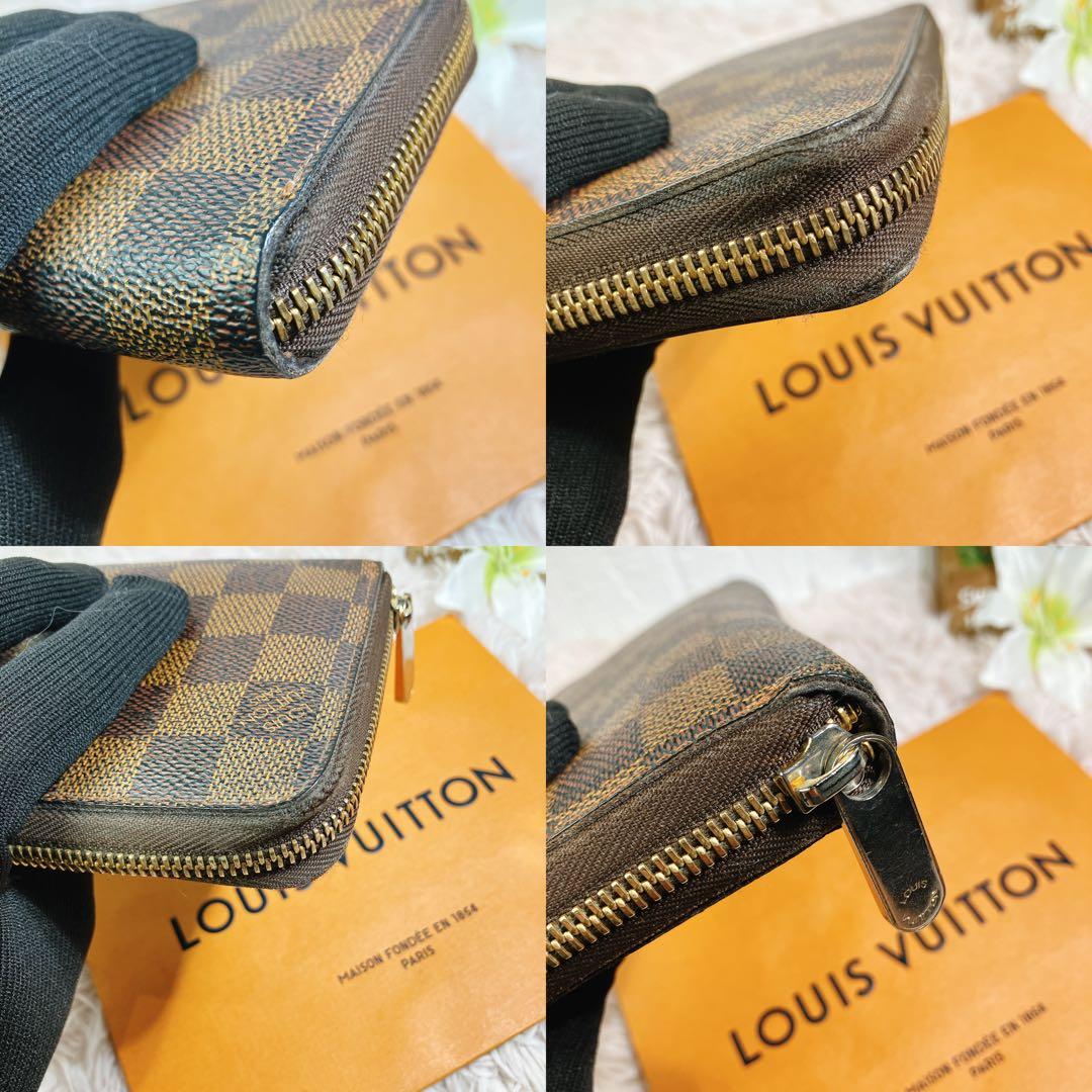 ！美品！ ルイヴィトン ジッピーウォレット ダミエ 長財布 エベヌ ラウンド