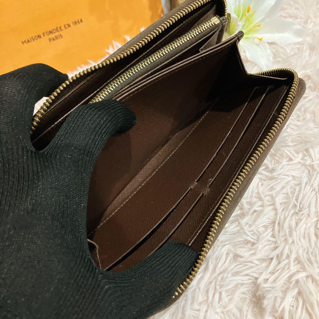 ！美品！ ルイヴィトン ジッピーウォレット ダミエ 長財布 エベヌ ラウンド