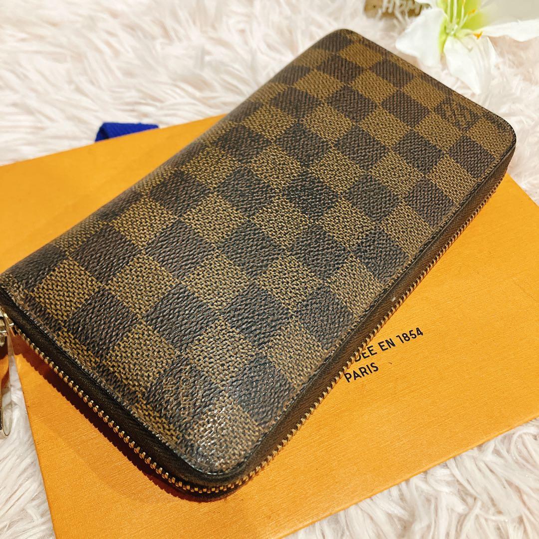 ！美品！ ルイヴィトン ジッピーウォレット ダミエ 長財布 エベヌ ラウンド