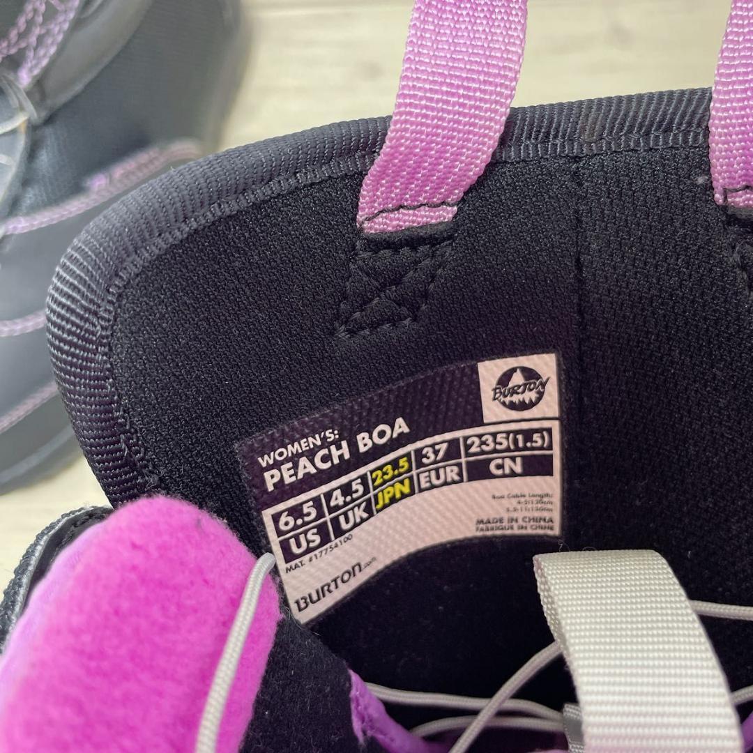 【美品】スノーボード ブーツ「BURTON PEACH」23.5cm レディース