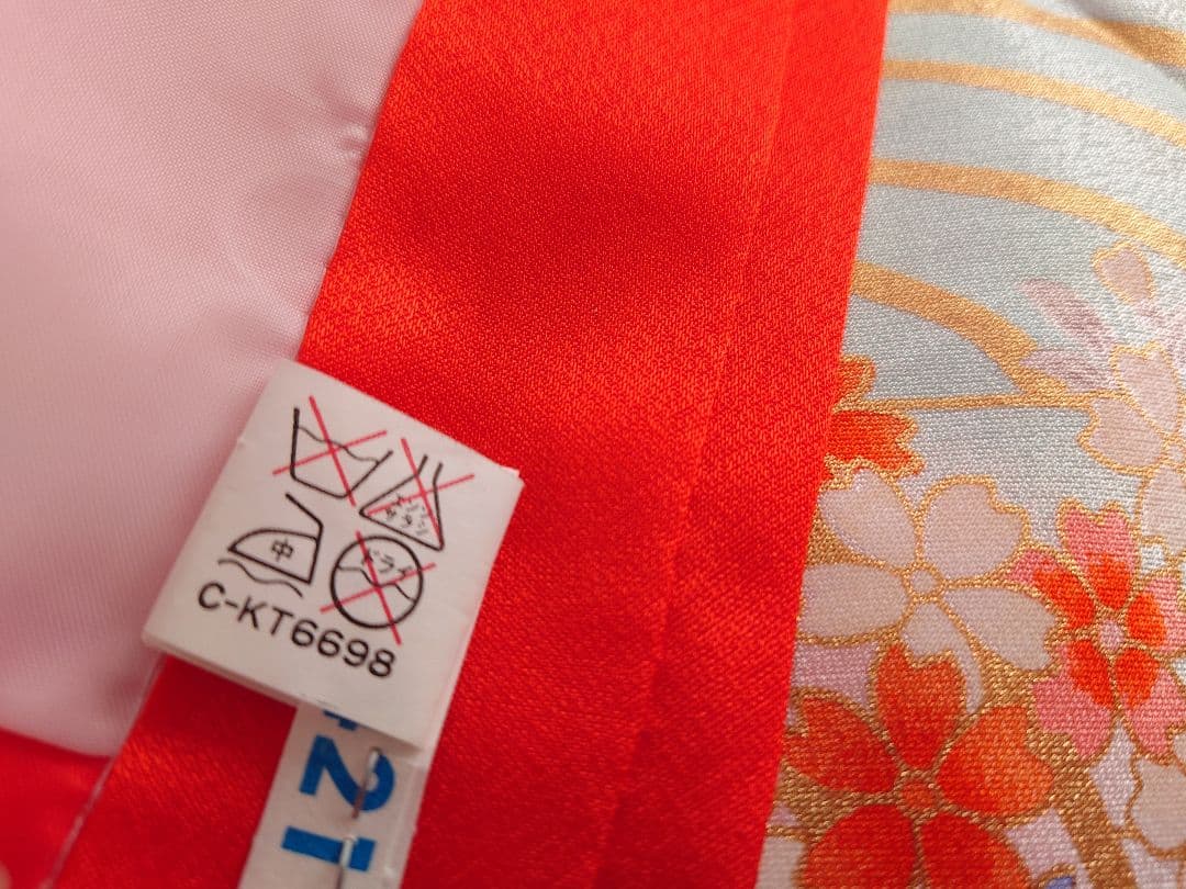 七五三　着物 長襦袢　筥迫セット　7歳　女の子　袋帯　鶴柄