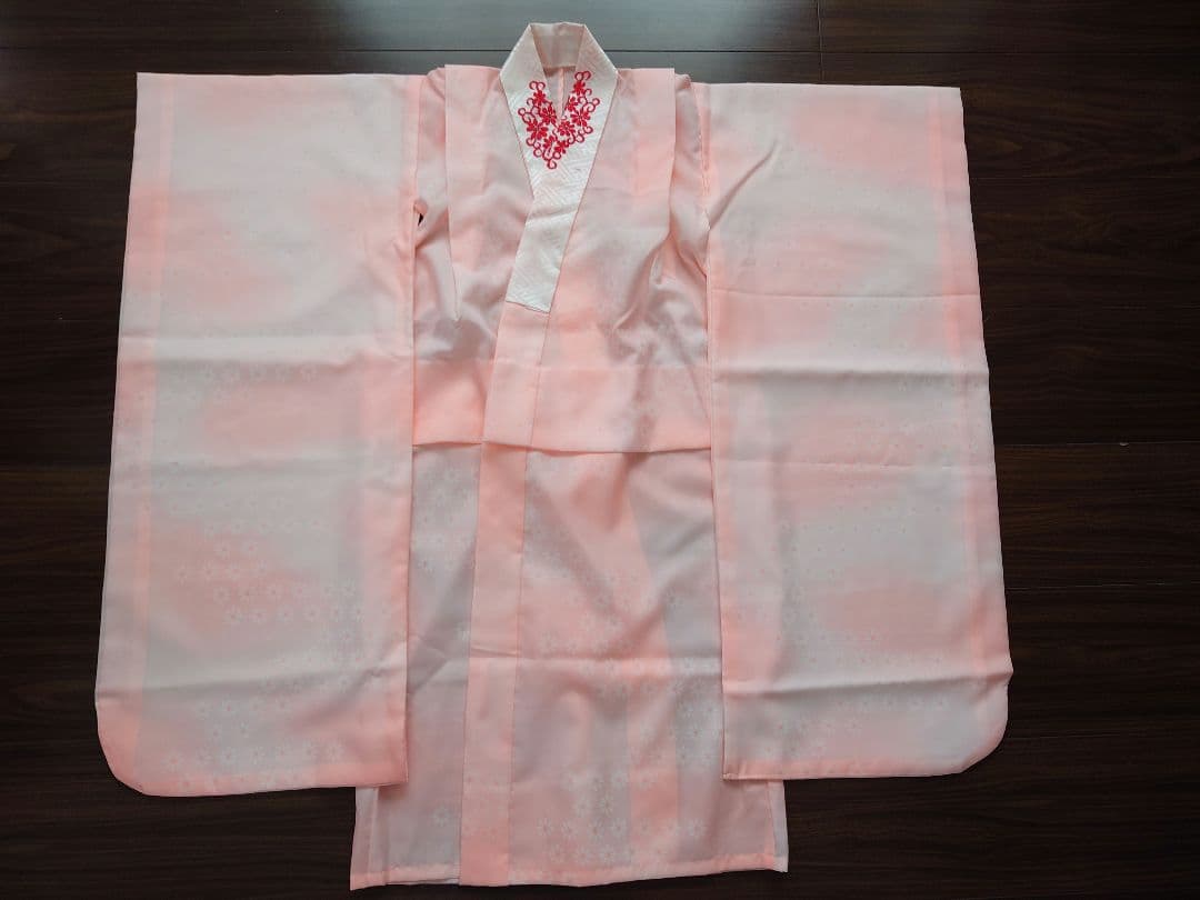 七五三　着物 長襦袢　筥迫セット　7歳　女の子　袋帯　鶴柄