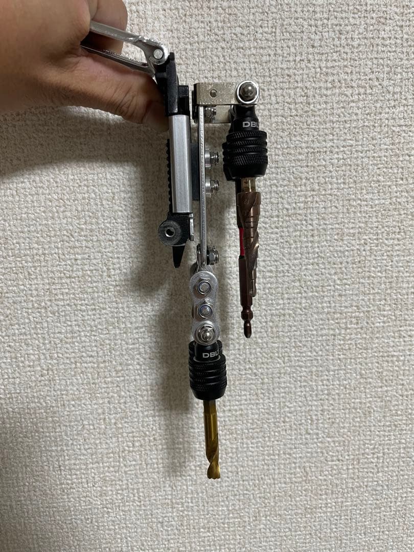 ダブルタクトプレート　ビットホルダー4P ニックス風チェーン(オールブラック)