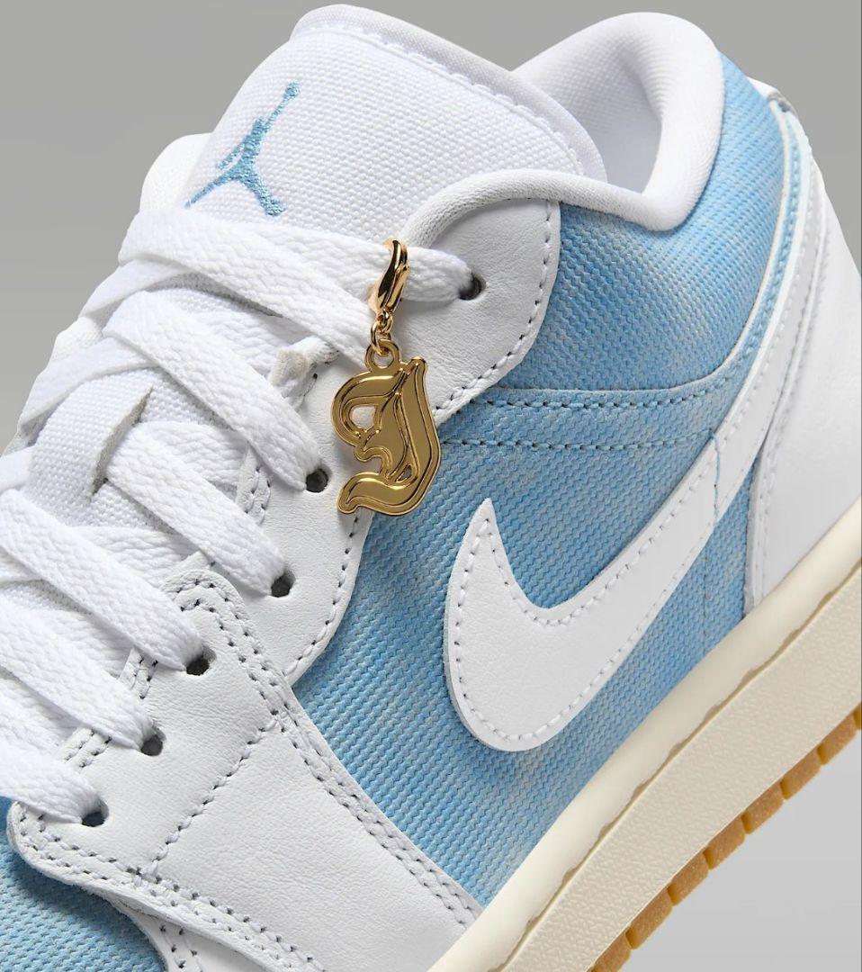 NIKE AIR JORDAN 1 LOW SE デニム ウォーンブルー23.5