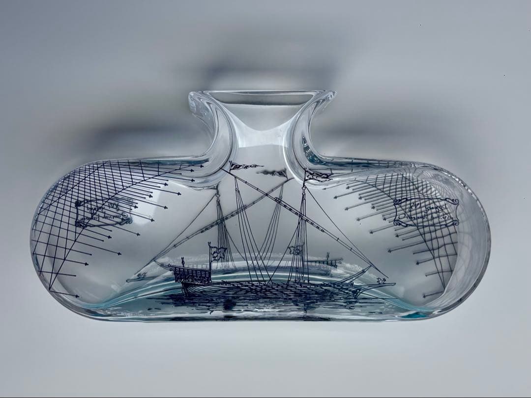 Paşabahçe(パシャバチェ) 花瓶 オスマン帝国 フリゲート艦