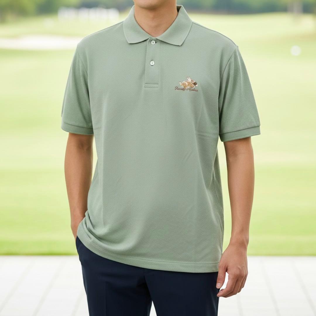 Y3592*パーリーゲイツ☆ゴルフウェア☆ゴルフシャツ☆ポロシャツ☆緑グリーン