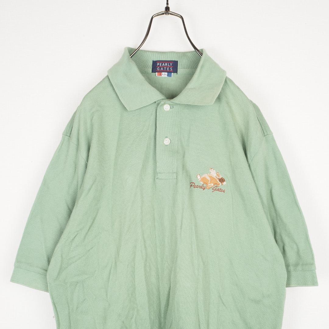 Y3592*パーリーゲイツ☆ゴルフウェア☆ゴルフシャツ☆ポロシャツ☆緑グリーン