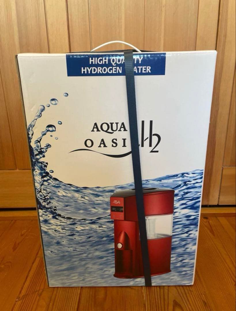 新品　アクアオアシス　H2 水素水生成器　水素水生成器　レッド　赤　送料無料
