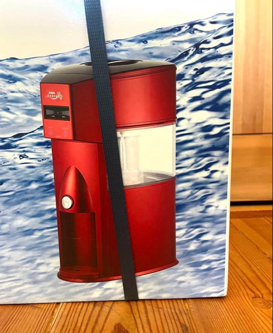 新品　アクアオアシス　H2 水素水生成器　水素水生成器　レッド　赤　送料無料