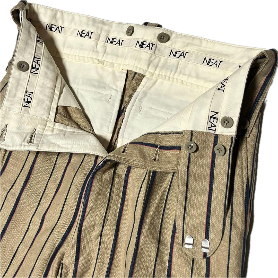 パンツ NEAT BELTLESS PANTS Cotton/Linen M