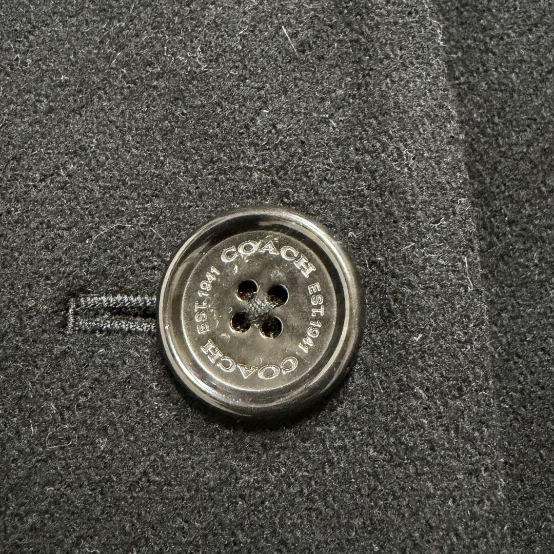 美品✨ コーチ ダブル チェスターコート XSウール アンゴラ混　黒　ブラック