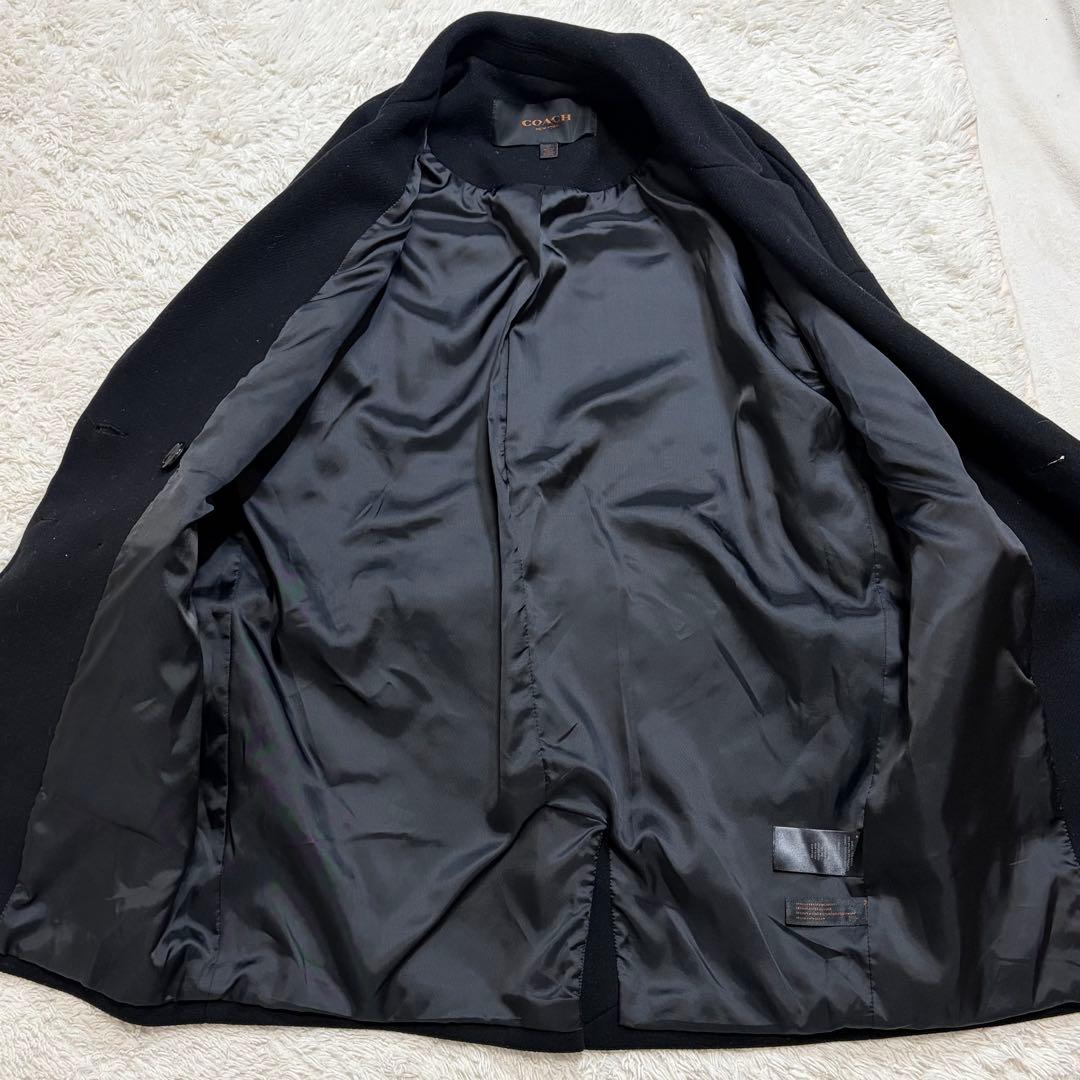 美品✨ コーチ ダブル チェスターコート XSウール アンゴラ混　黒　ブラック