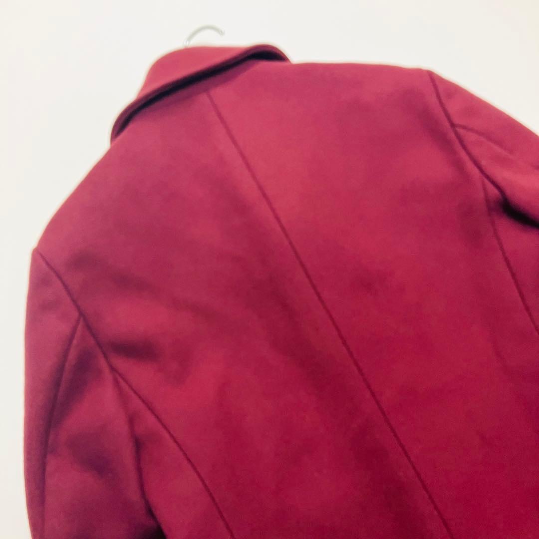 【最高級エクスクルーシブライン】　ムッシュニコル　ピーコート　裏地総柄　ボルドー