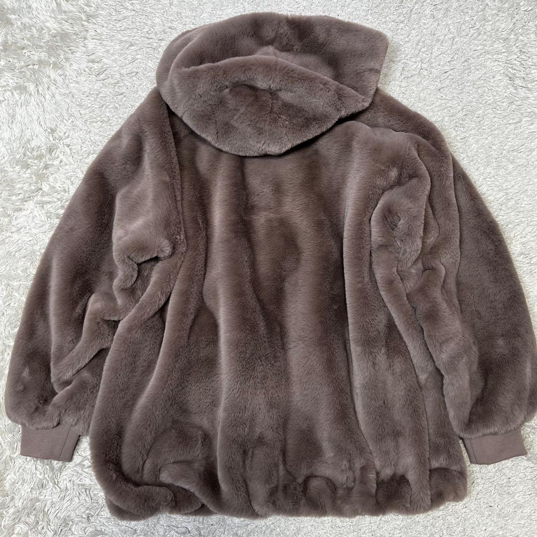 マリークワント ビジュー デイジー ファー ビッグパーカー ブルゾン レディース