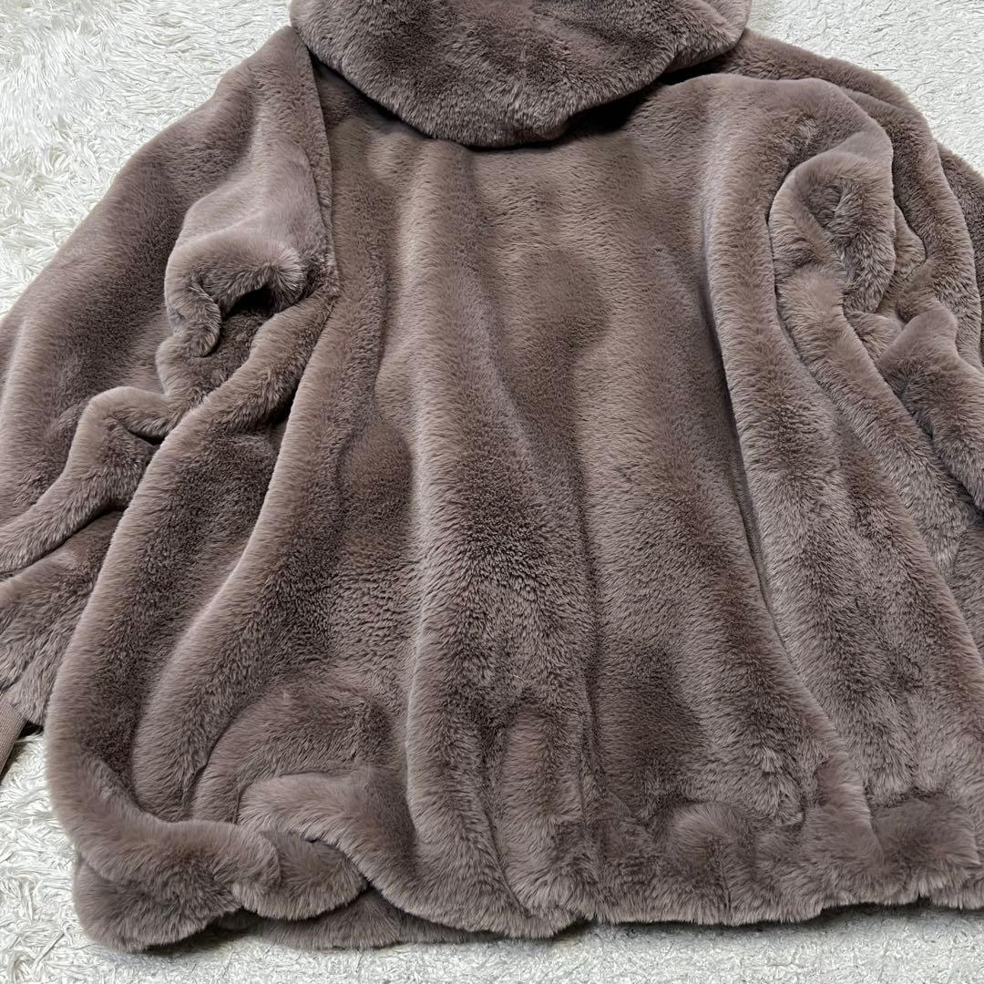 マリークワント ビジュー デイジー ファー ビッグパーカー ブルゾン レディース