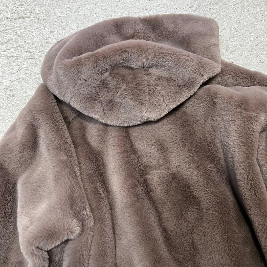 マリークワント ビジュー デイジー ファー ビッグパーカー ブルゾン レディース