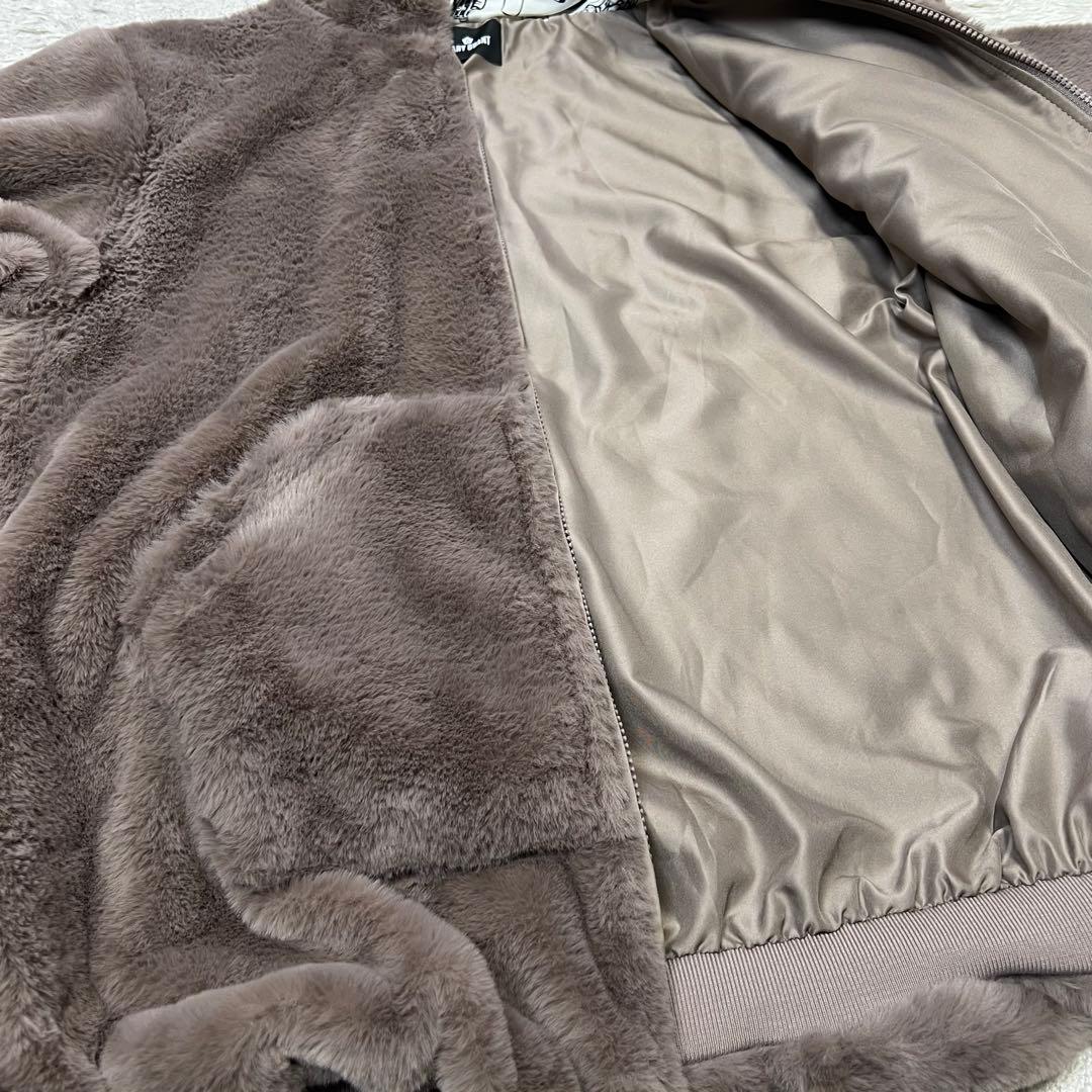 マリークワント ビジュー デイジー ファー ビッグパーカー ブルゾン レディース