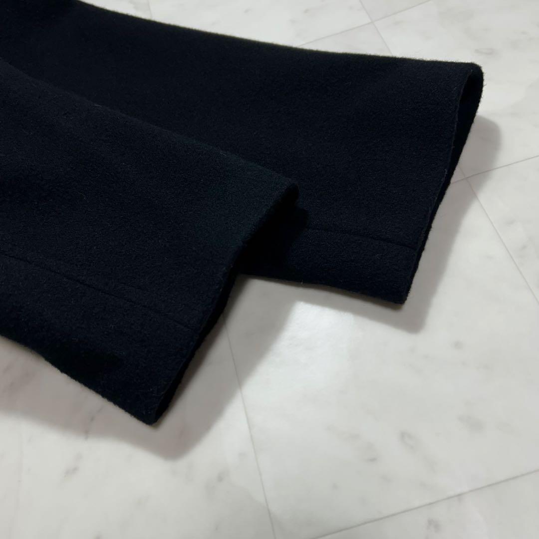 URBAN RESEARCH ベルテッドチェスターコート ロング ブラック