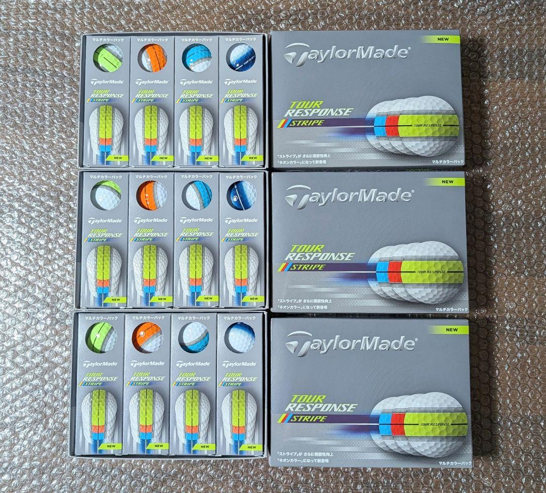 新品　テーラーメイド　ストライプ　マルチカラー　3ダース　2025年モデル
