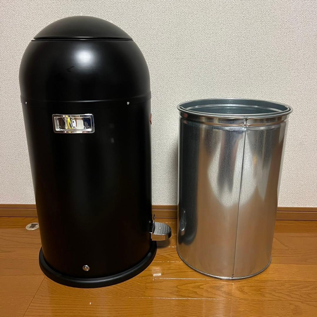 未使用　WESCO ペダル付きダストボックス　マットブラック　33L