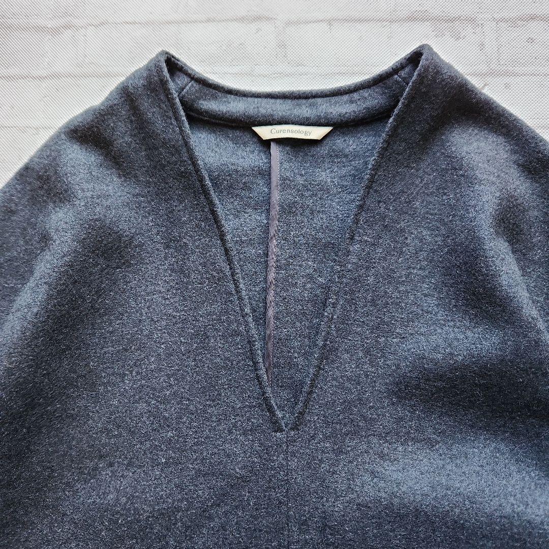 カレンソロジー　メルトンスムースワンピース　チャコールグレー　24AW