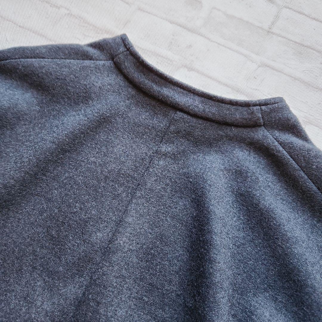 カレンソロジー　メルトンスムースワンピース　チャコールグレー　24AW