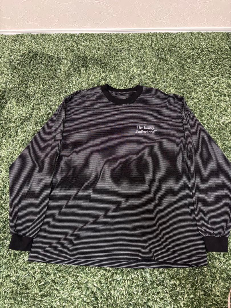 ENNOY ボーダー ロングスリーブ Tシャツ L